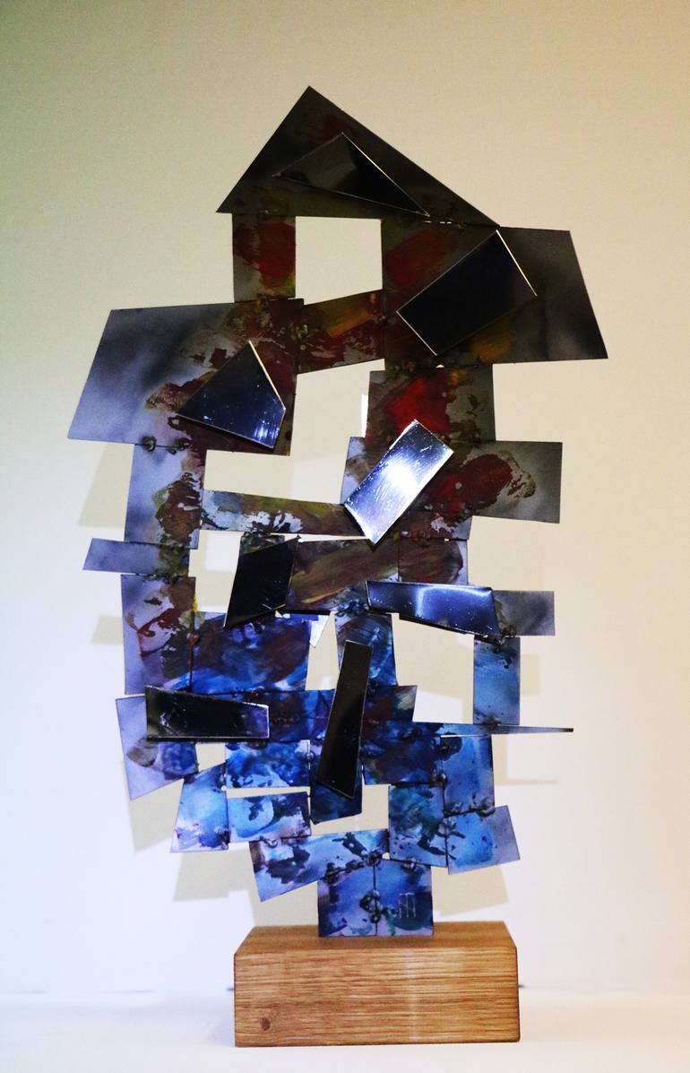 Original Abstract Politics Sculpture by Narcis Teodoreanu