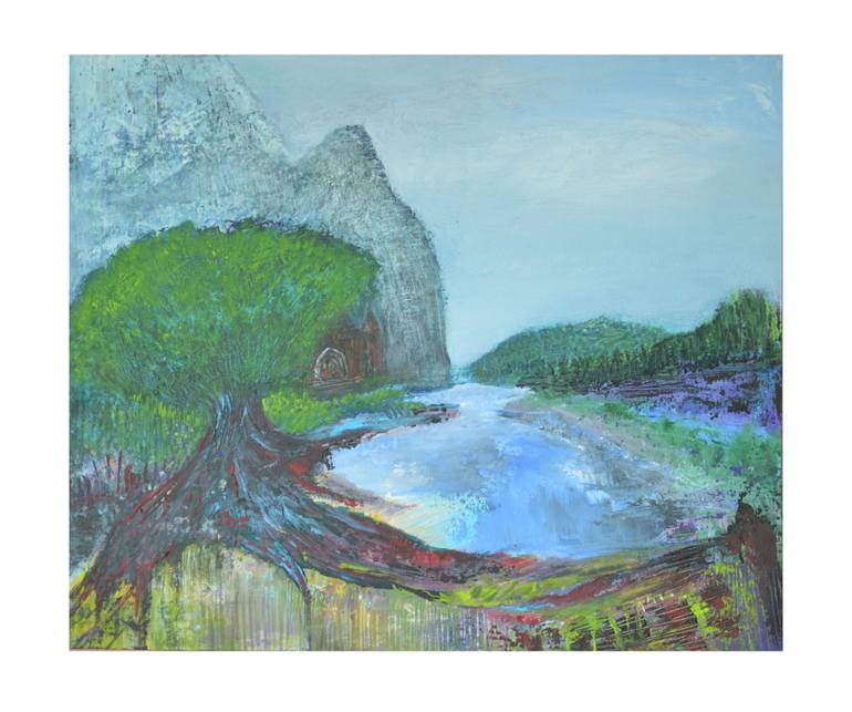 Original Expressionism Landscape Painting by Viktorija Rutskaja