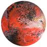 Collection Red abstract round format paintings