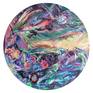 Collection Abstract floral and flower paintings on round wood