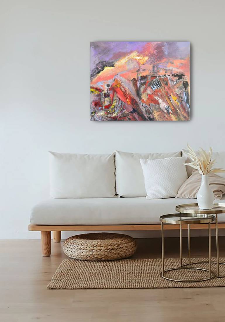 Original Abstract Expressionism Abstract Painting by Viktorija Rutskaja