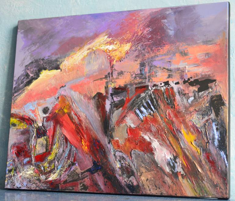 Original Abstract Expressionism Abstract Painting by Viktorija Rutskaja
