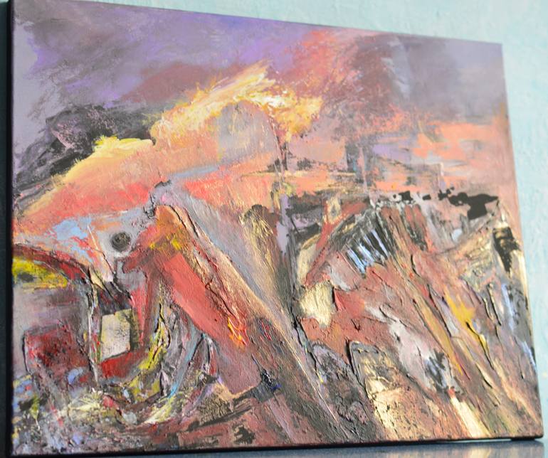 Original Abstract Expressionism Abstract Painting by Viktorija Rutskaja