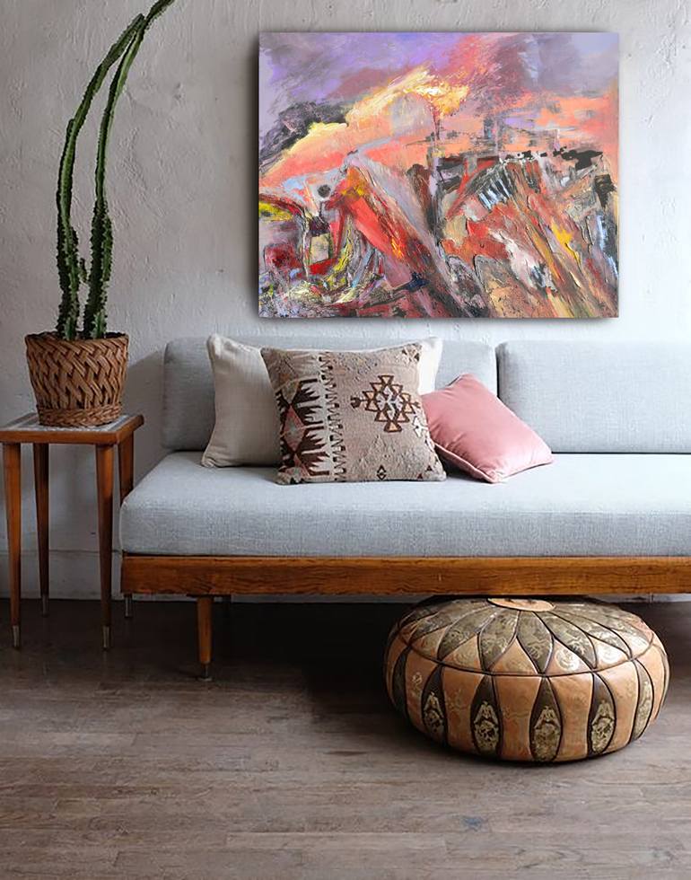 Original Abstract Expressionism Abstract Painting by Viktorija Rutskaja