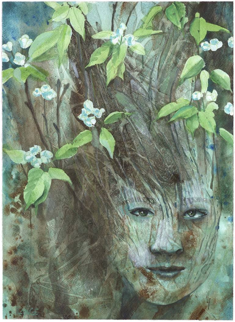 Original Contemporary Portrait Paintings by Jennifer S Lange