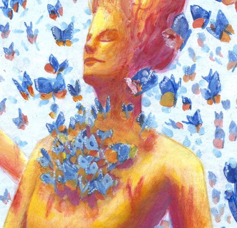 Original Figurative Fantasy Painting by Jennifer S Lange