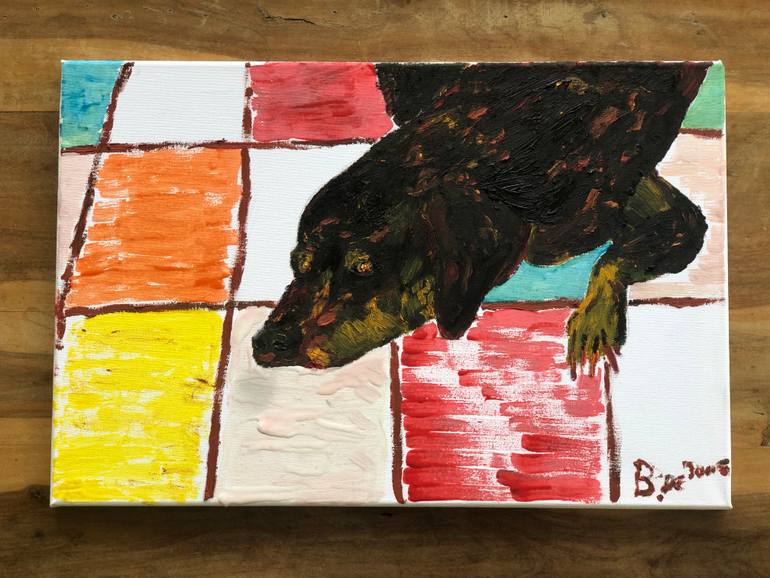 Original Figurative Animal Painting by Boudino De Jong