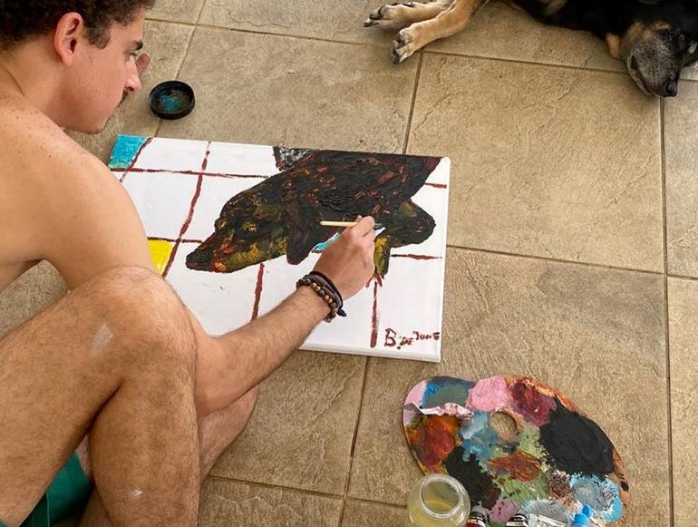 Original Figurative Animal Painting by Boudino De Jong