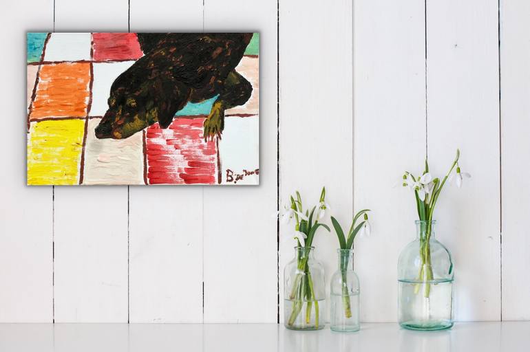 Original Figurative Animal Painting by Boudino De Jong