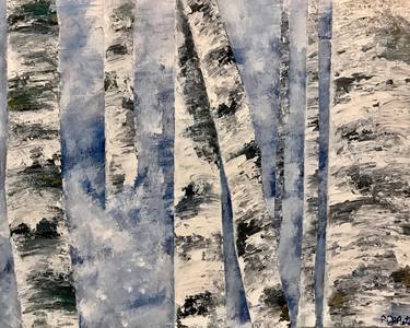 Original Abstract Tree Paintings by Luna Azul