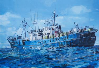 Original Realism Boat Paintings by Peter Sulo