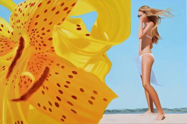 Print of Figurative Beach Paintings by Kasia Domanska