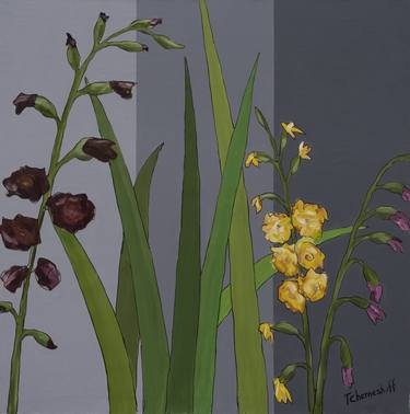 Gladioli, triptych, Flowers thumb