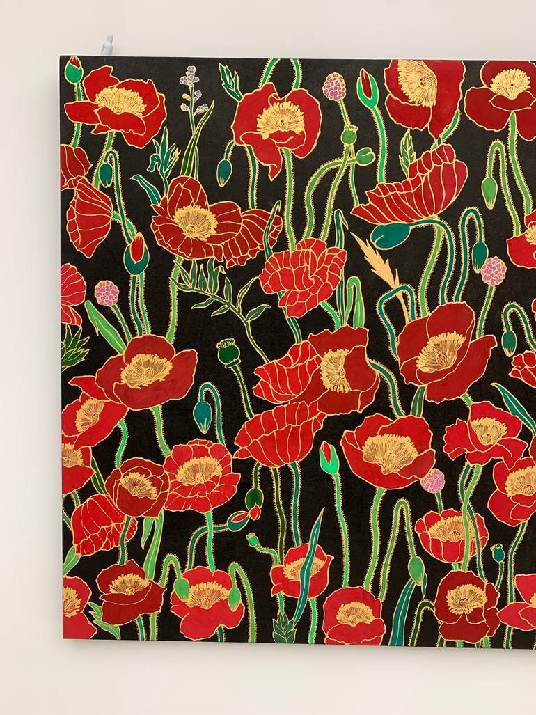 Original Color Field Painting Floral Painting by Jooha Sim