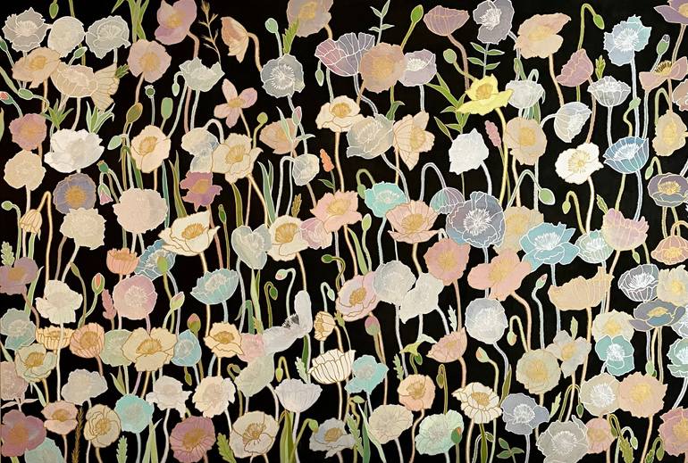 Original Contemporary Floral Painting by Jooha Sim
