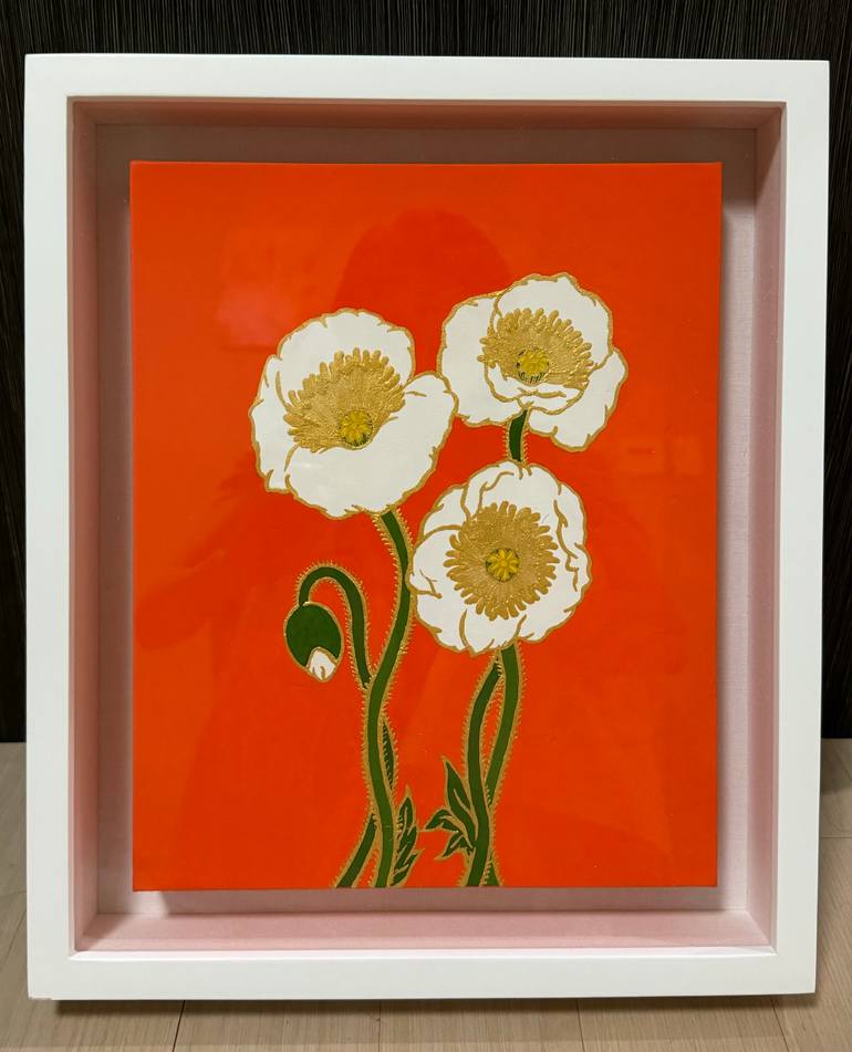 Original Abstract Floral Painting by Jooha Sim