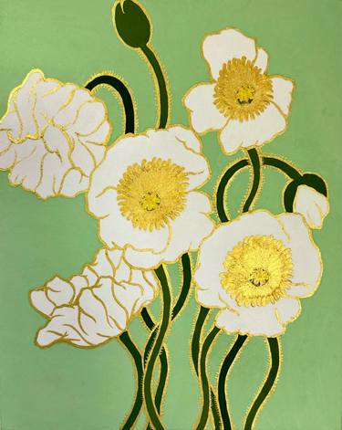 Original Color Field Painting Floral Paintings by Jooha Sim