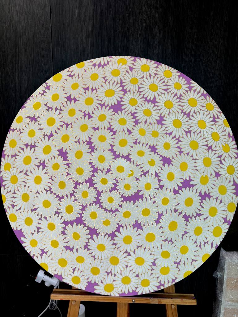 Original Art Deco Floral Painting by Jooha Sim