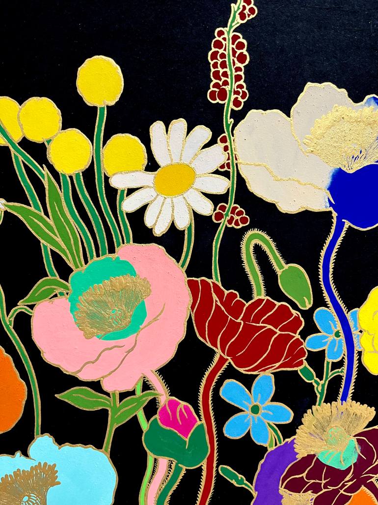 Original Abstract Garden Painting by Jooha Sim