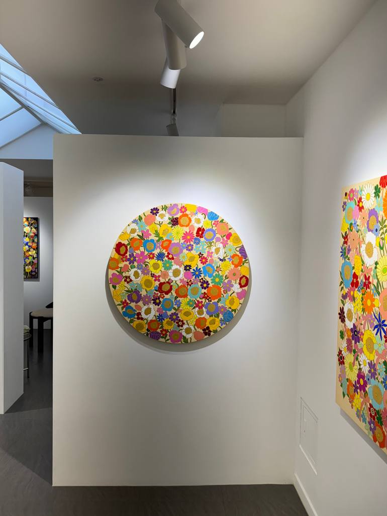 Original Abstract Floral Painting by Jooha Sim