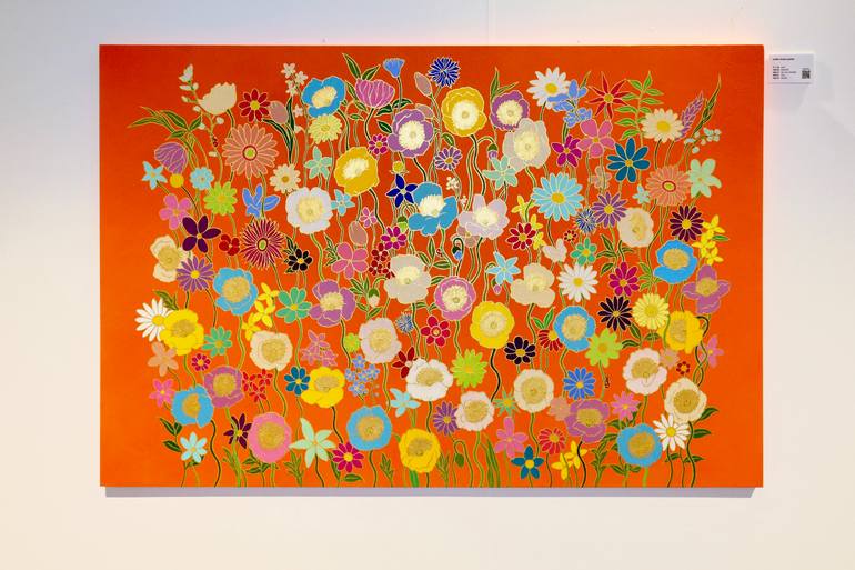 Original Abstract Garden Painting by Jooha Sim
