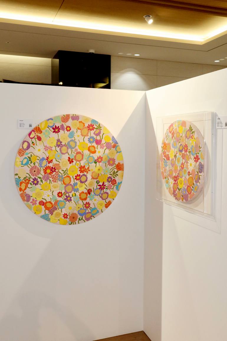 Original Abstract Floral Painting by Jooha Sim