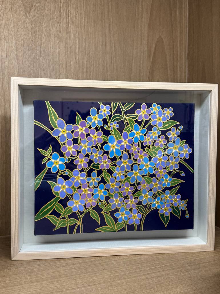 Original Abstract Floral Painting by Jooha Sim