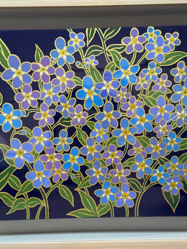 Original Abstract Floral Painting by Jooha Sim