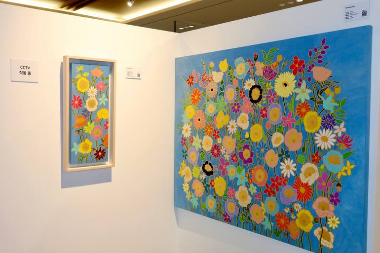 Original Art Deco Floral Painting by Jooha Sim