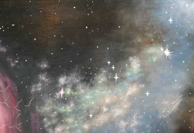 Original Realism Outer Space Painting by Oleh Dobroskokov