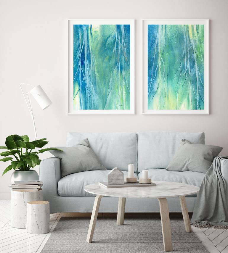 Original Abstract Painting by PD Watercolor