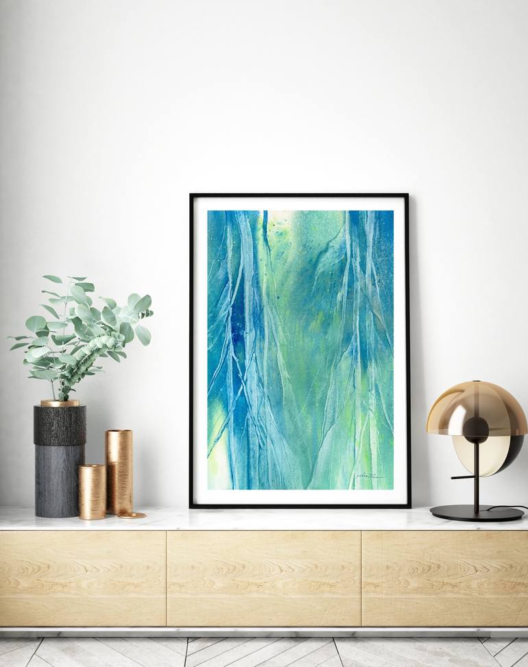 Original Abstract Painting by PD Watercolor