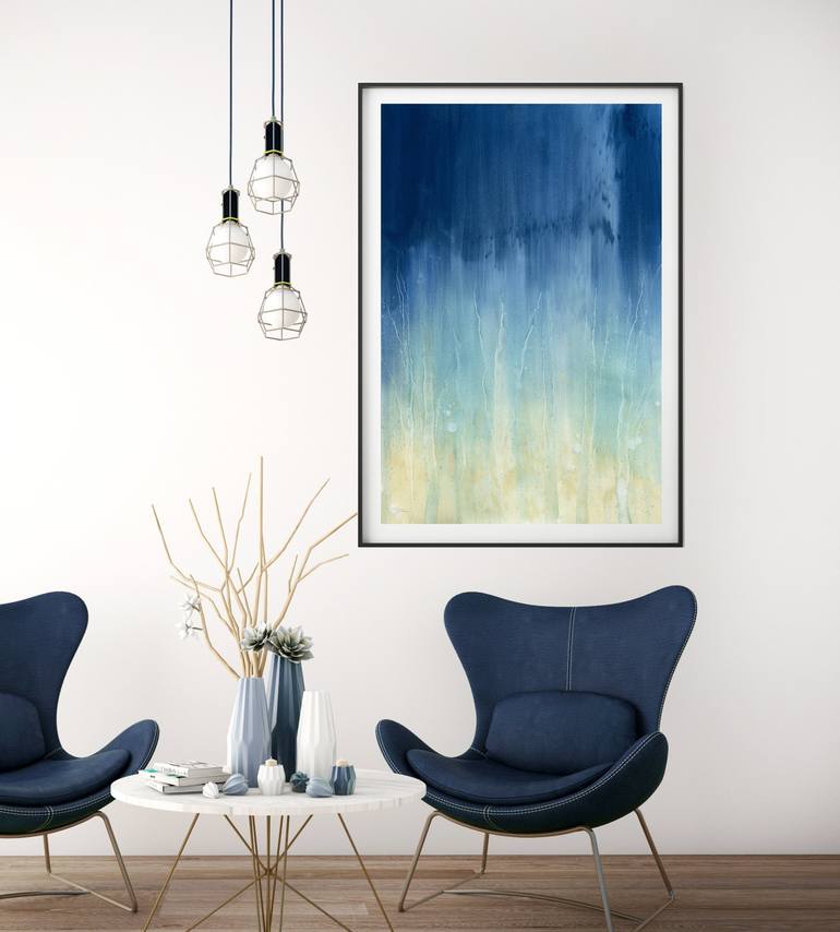 Original Fine Art Abstract Painting by PD Watercolor