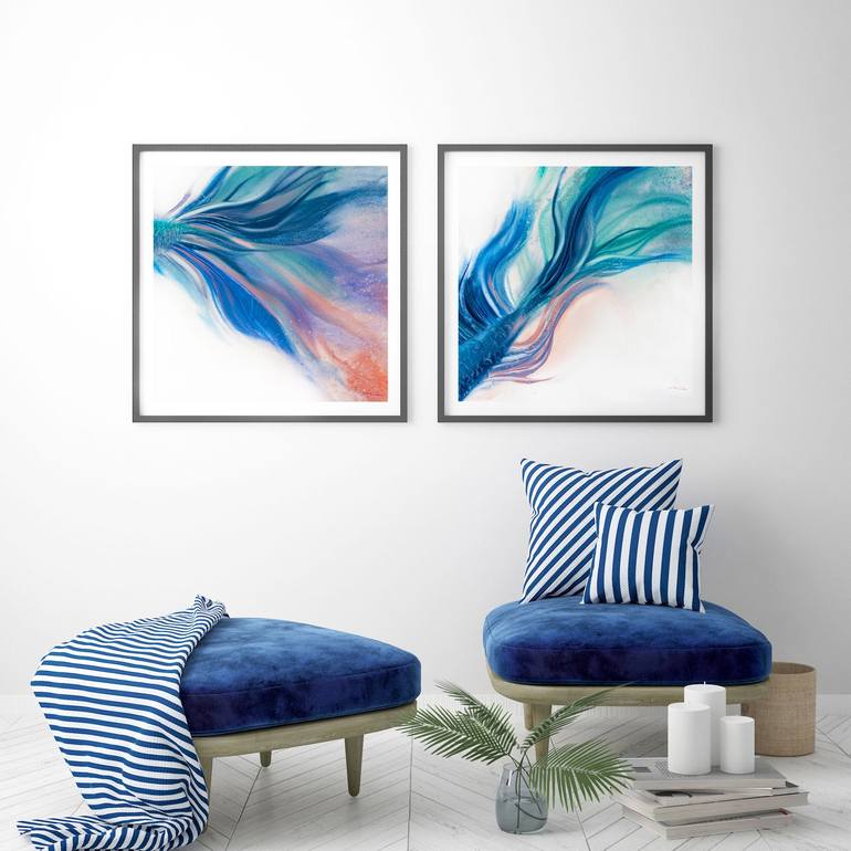 Original Fine Art Abstract Painting by PD Watercolor