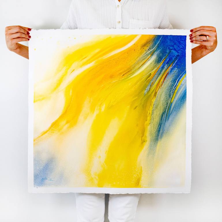 Original Minimalism Abstract Painting by PD Watercolor