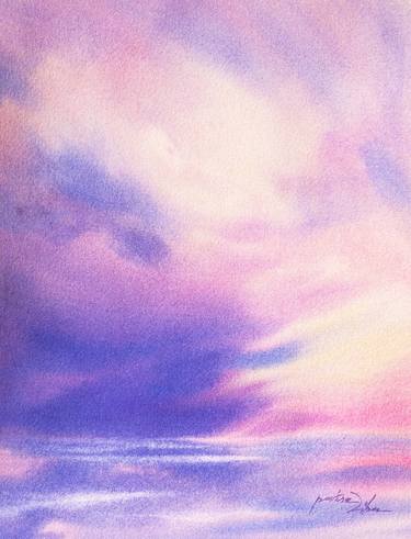 Print of Abstract Seascape Paintings by PD Watercolor
