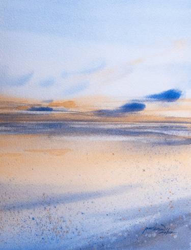 Original Minimalism Seascape Paintings by PD Watercolor