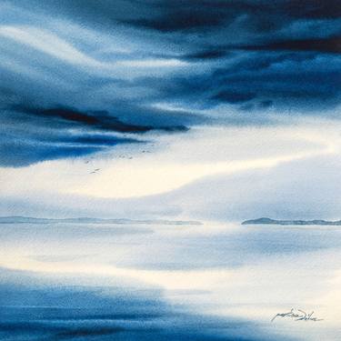 Original Abstract Seascape Paintings by PD Watercolor