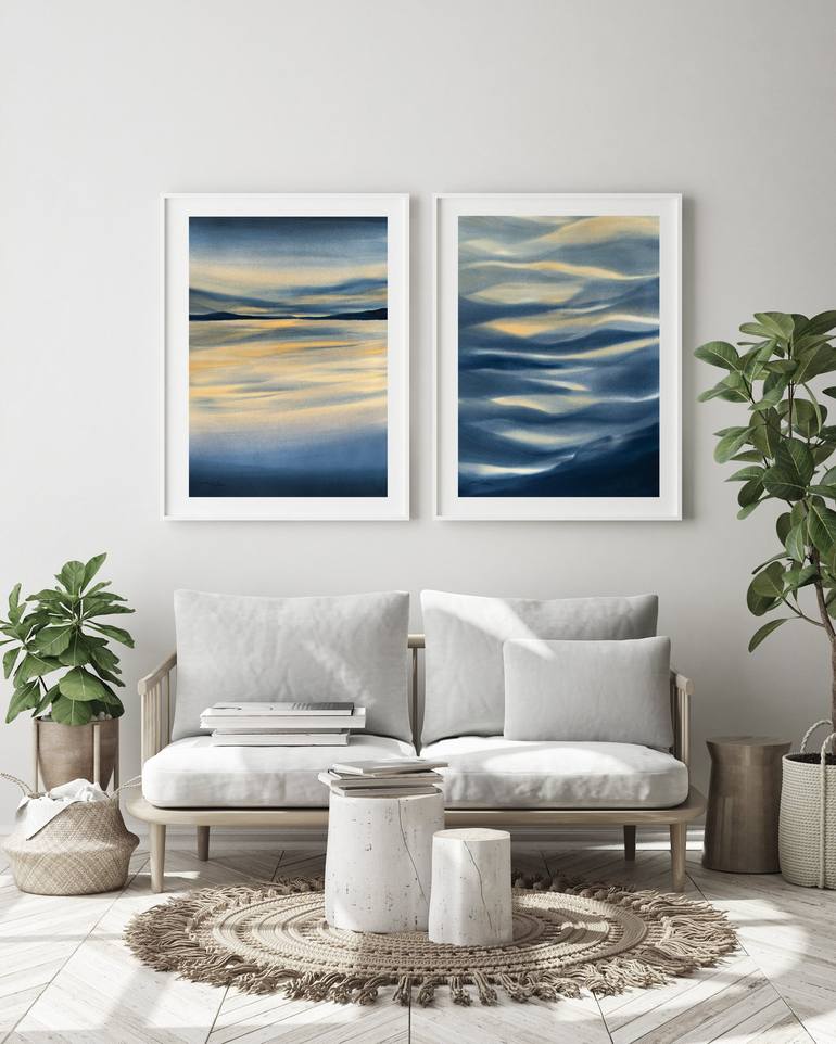 Original Seascape Painting by PD Watercolor