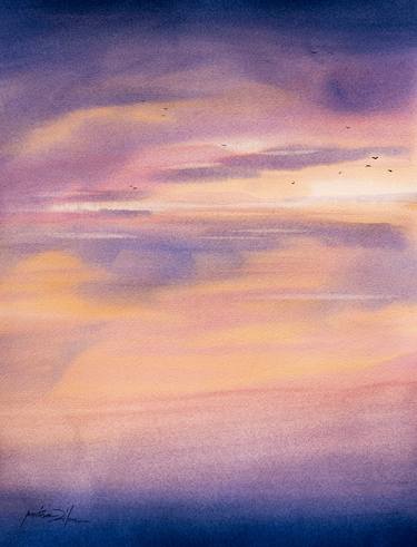 Print of Abstract Landscape Paintings by PD Watercolor