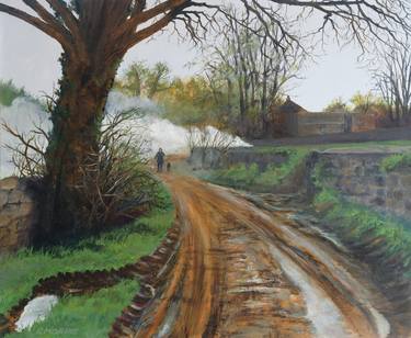 Original Impressionism Rural life Painting by Richard Morris