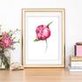 Peony is my favourite flower. I could paint them all the time anf find new angles, colors, compositions. This silky petals are so tender and so gorgeous at the same time!

This is One of a Kind Watercolor Painting 
Medium: top branded watercolor paints on Winsor and Newton paper 140 lb (300g)

Signed front and back. Dated on the back.

All paintings are gift wrapped and have cardboard support to best protect, shipped by PostNorge with tracking number.