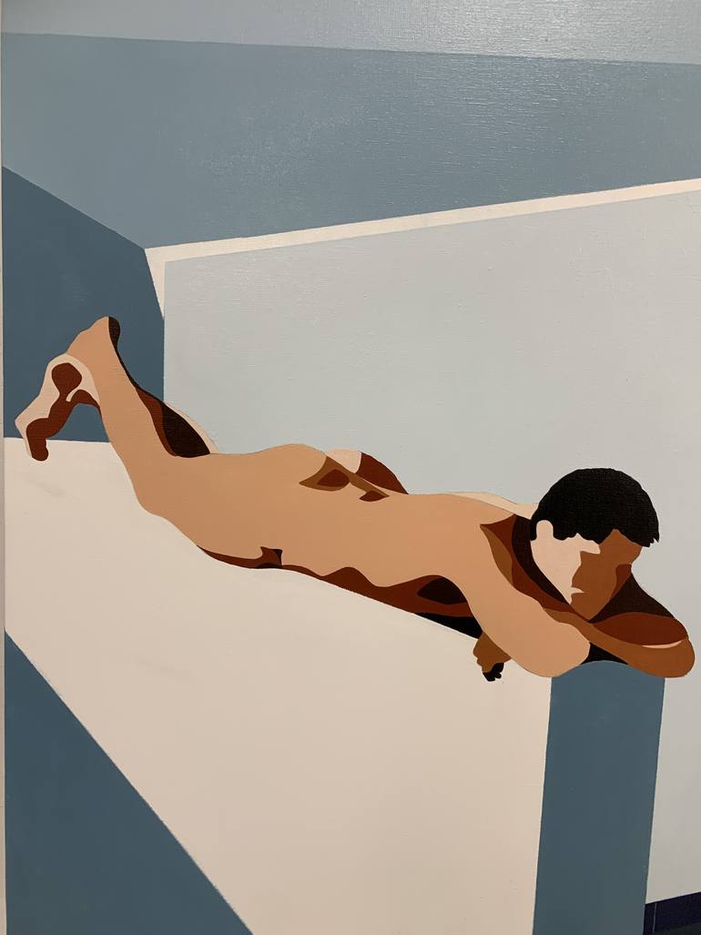 Original Figurative Men Painting by Michel Das