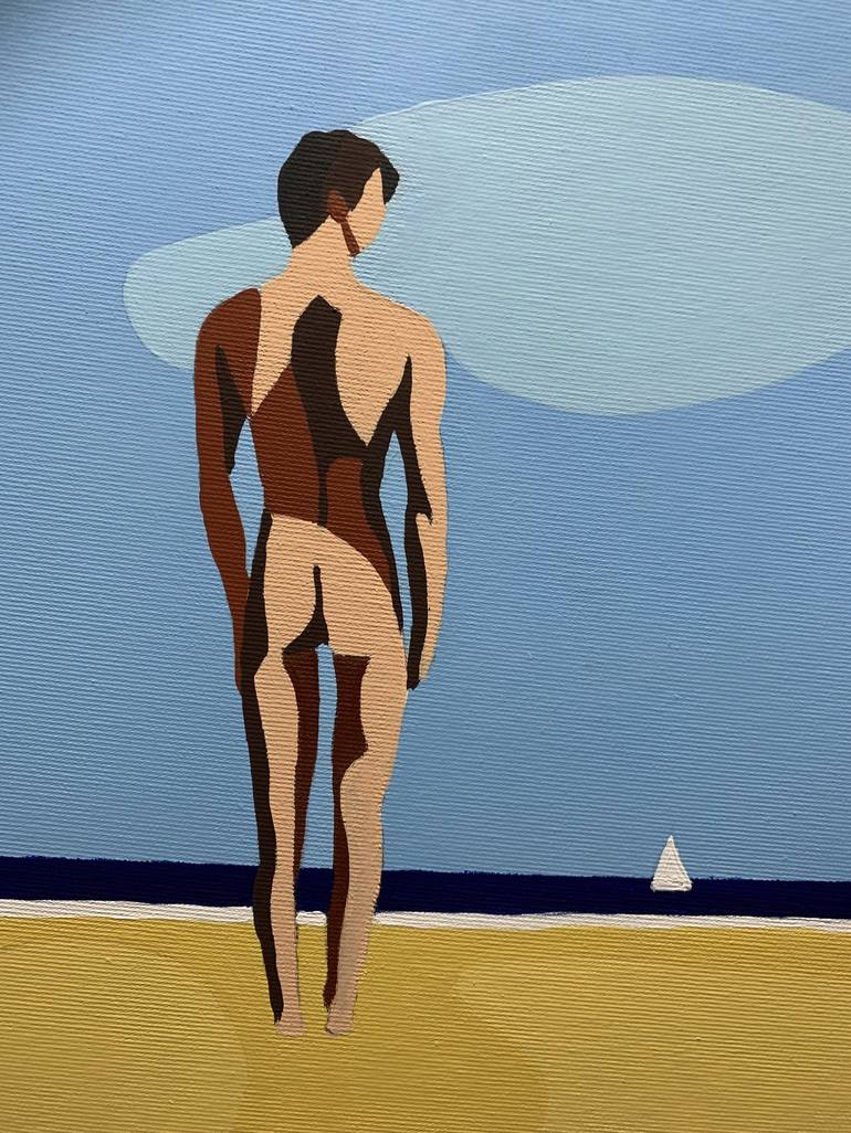 Original Figurative Men Painting by Michel Das