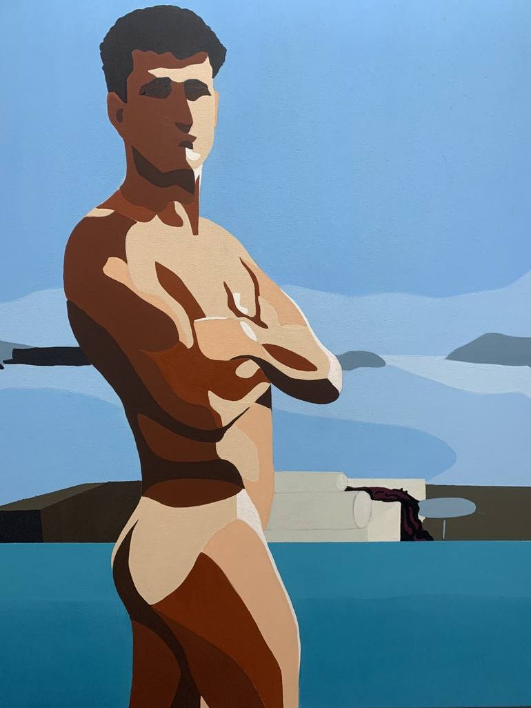 Original Figurative Nude Painting by Michel Das