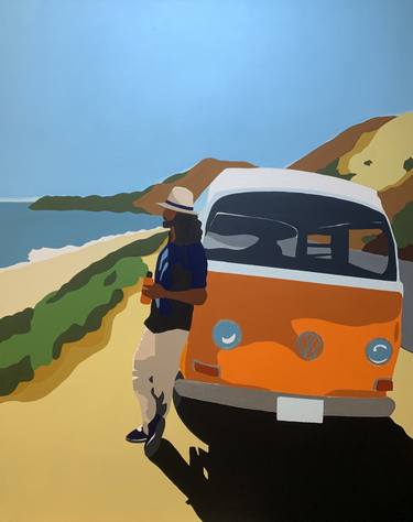 Original Figurative People Painting by Michel Das