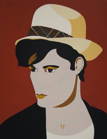 Original Figurative Men Painting by Michel Das