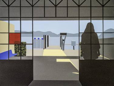 Original Figurative Architecture Painting by Michel Das