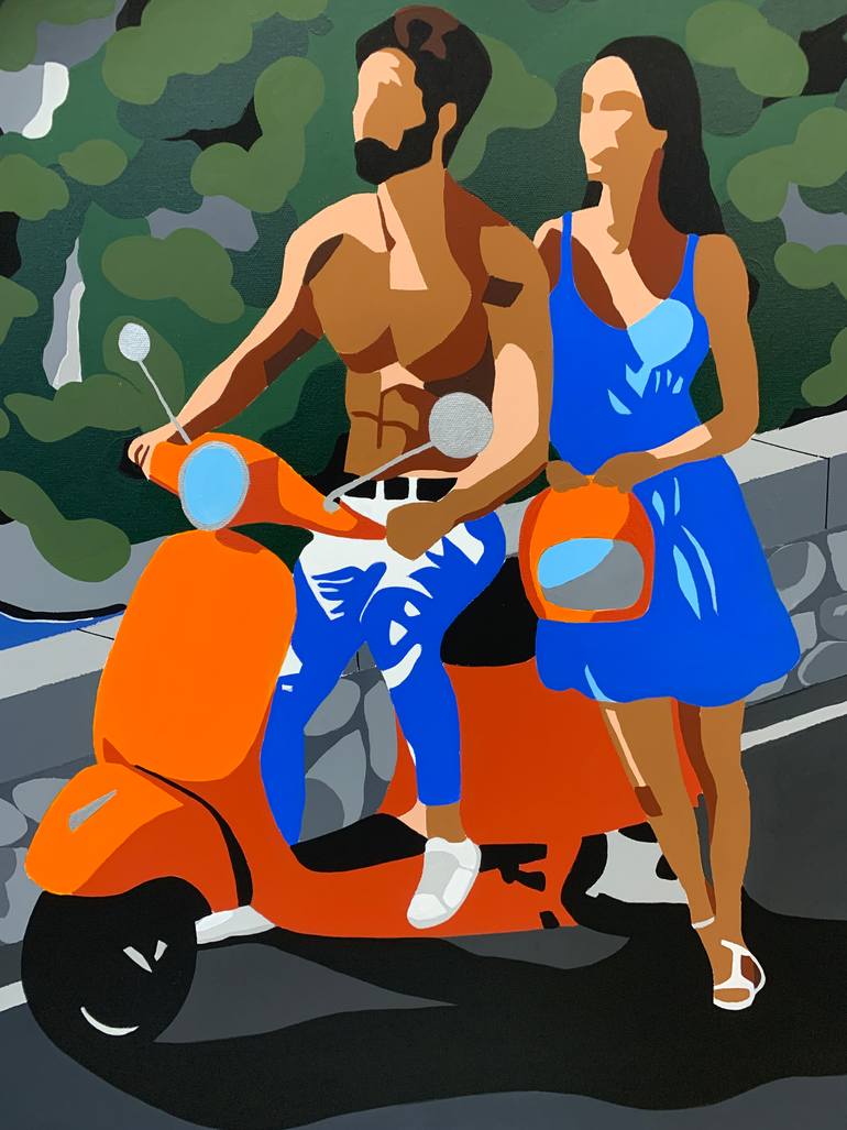 Original Figurative People Painting by Michel Das