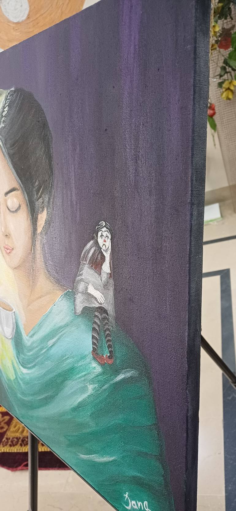 Original Realism Women Painting by Sana Askari